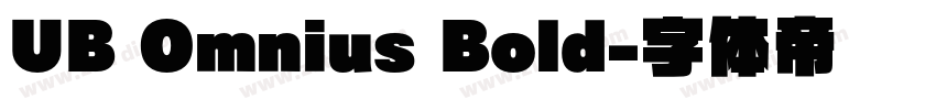 UB Omnius Bold字体转换